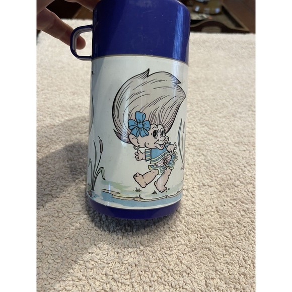 VINTAGE 1992 Aladdin TREASURE TROLLS Thermos for Lunch Box - Picture 4 of 7